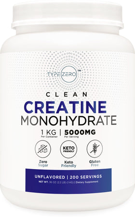 Type Zero Créatine Monohydrate 1 KG pot vue de face