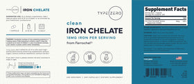 Type Zero Fer Chélaté, capsules sur une surface blanche