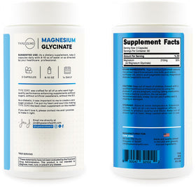 Type Zero Magnésium Glycinate 180 Capsules - utilisation quotidienne