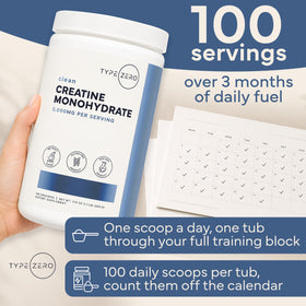 Type Zero Poudre de Créatine Monohydrate Micronisée 500g en utilisation