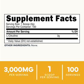 Type Zero Poudre de L-Citrulline 3000mg vue arrière