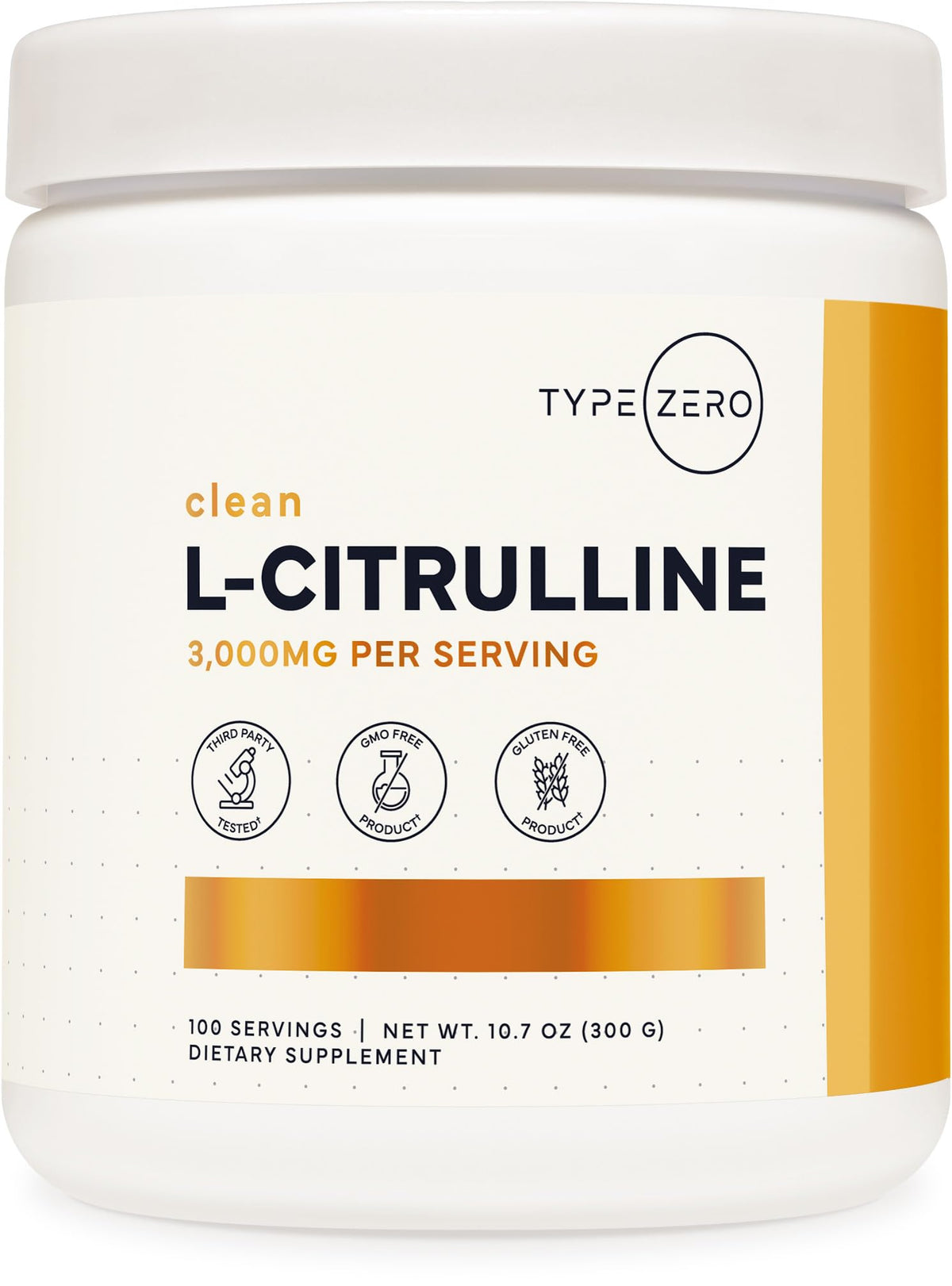 Type Zero Poudre de L-Citrulline 3000mg vue avant