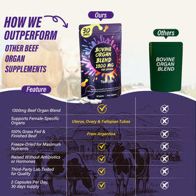 tzaxyan Complément Alimentaire Organes de Boeuf 1300mg, capsules sur une cuillère