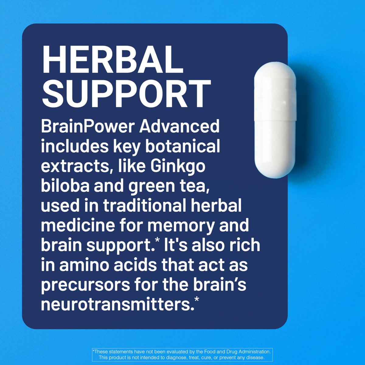 U.S.DOCTORS'CLINICAL BrainPower Advanced 60 capsules on a wooden table