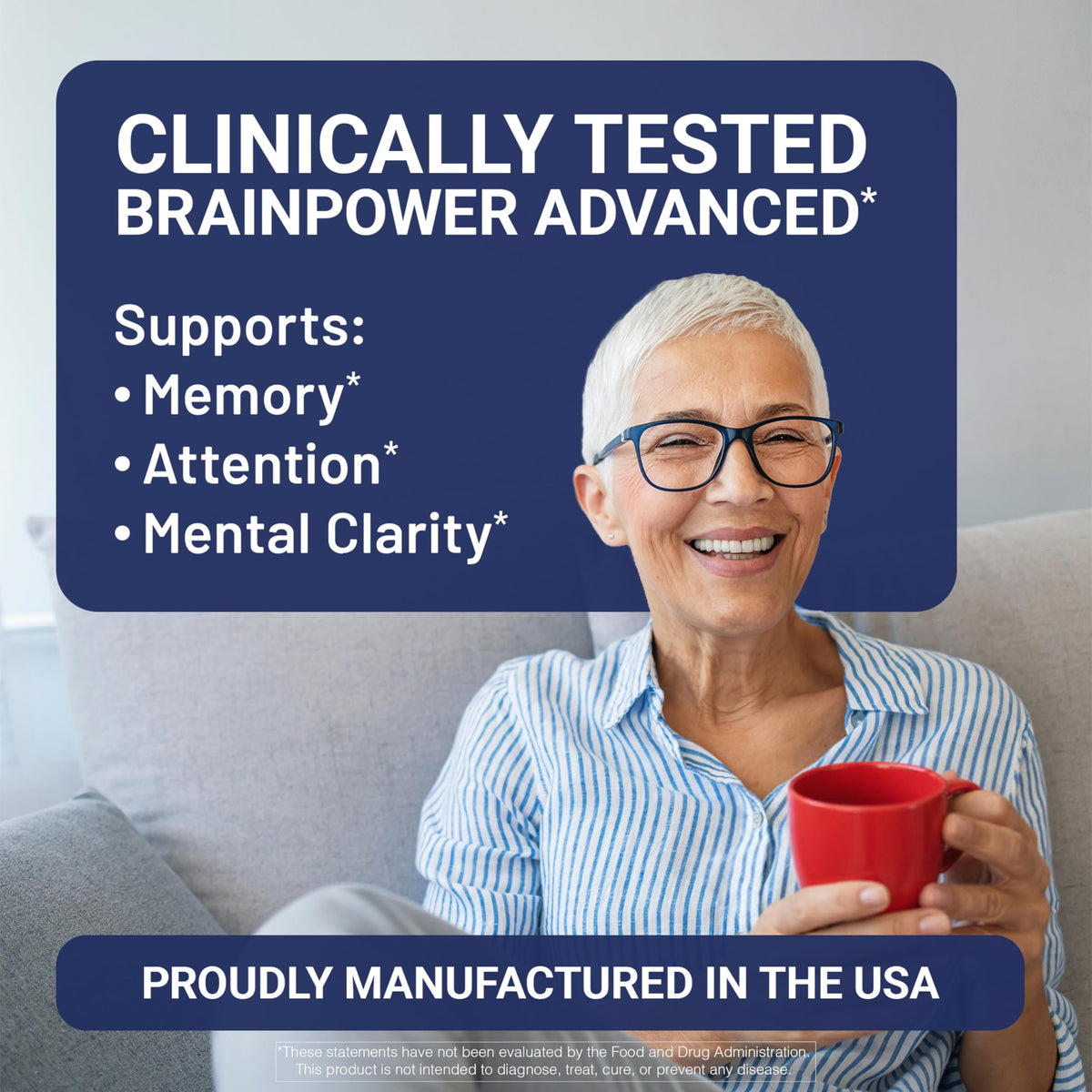 U.S.DOCTORS'CLINICAL BrainPower Advanced 60 capsules side view