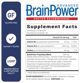 U.S.DOCTORS'CLINICAL BrainPower Advanced capsules with natural ingredients