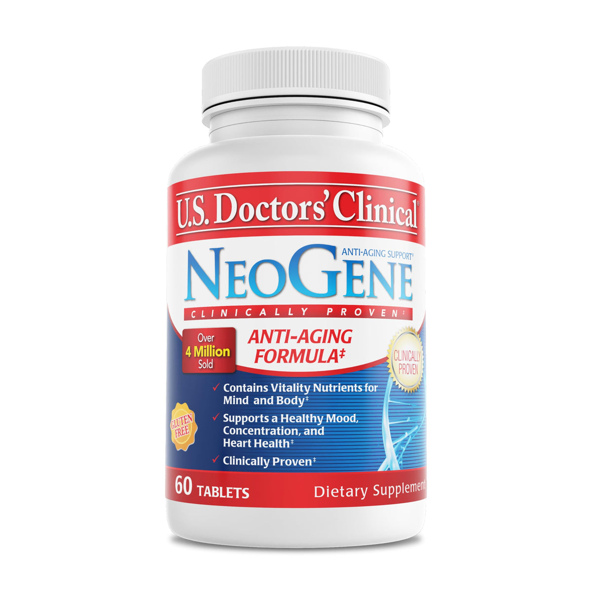 U.S.DOCTORS'CLINICAL NeoGene GH3 60 comprimés vue de face