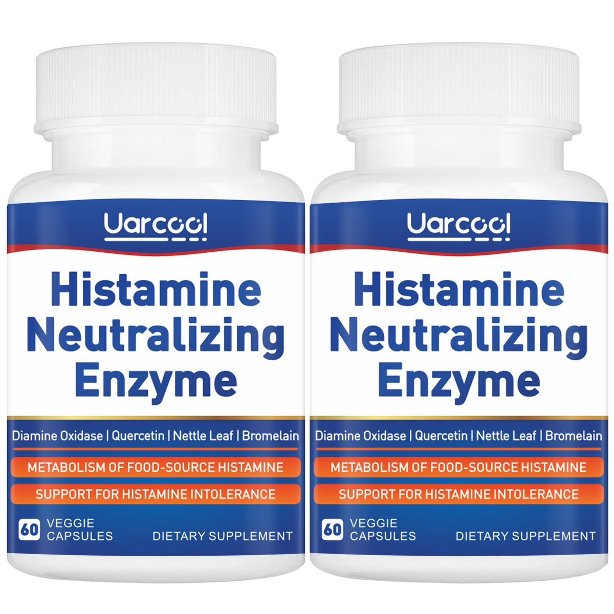 Uarcool Complément Alimentaire Enzymes DAO 60 gélules vue de face