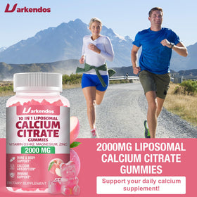 Uarkendos Gummies Calcium Citrate 2000mg avec une cuillère à côté