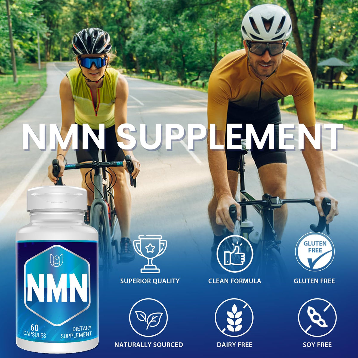 Ucessuyy Complément Alimentaire NMN 60 Capsules avec une gélule à côté