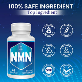 Ucessuyy Complément Alimentaire NMN 60 Capsules sur fond blanc