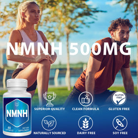 Ucessuyy NMNH 500 mg capsule ouverte sur une table