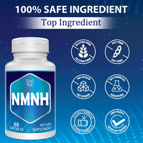 Ucessuyy NMNH 500 mg capsules dans une main