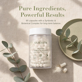 ULIKETM Capsules Probiotiques Biofilm - capsules sur une surface blanche