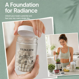 ULIKETM Capsules Probiotiques Biofilm - flacon ouvert avec capsules
