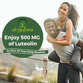 Ulmubra Luteolin Liposomal 500MG sur une table en bois