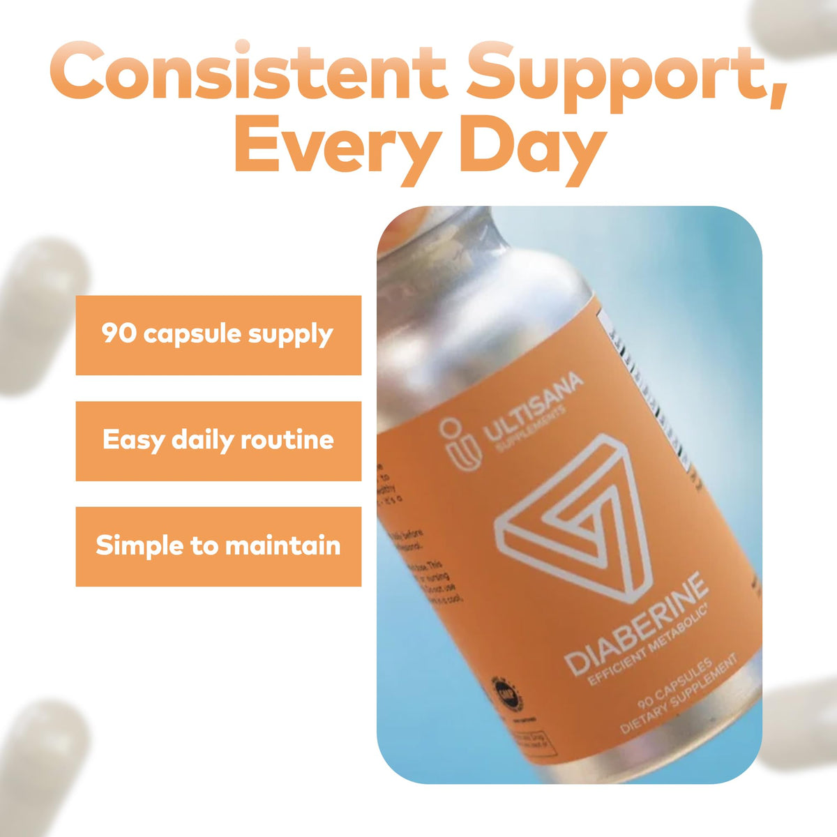 Ultisana Diaberine packaging with capsules visible