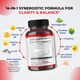 ULTRA HERBS Complément Alimentaire Focus Dopamine 90 Capsules en utilisation sur une table