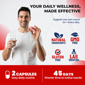 ULTRA HERBS Complément Alimentaire Focus Dopamine 90 Capsules sur fond neutre