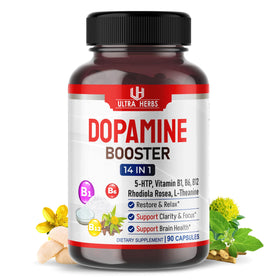 ULTRA HERBS Complément Alimentaire Focus Dopamine 90 Capsules vue de face