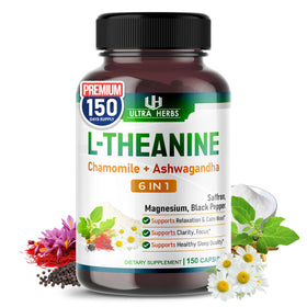 ULTRA HERBS L-Théanine 150 capsules vue de face