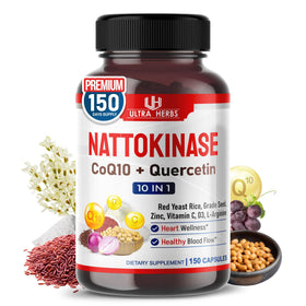 ULTRA HERBS Nattokinase 4000FU 150 Capsules vue avant