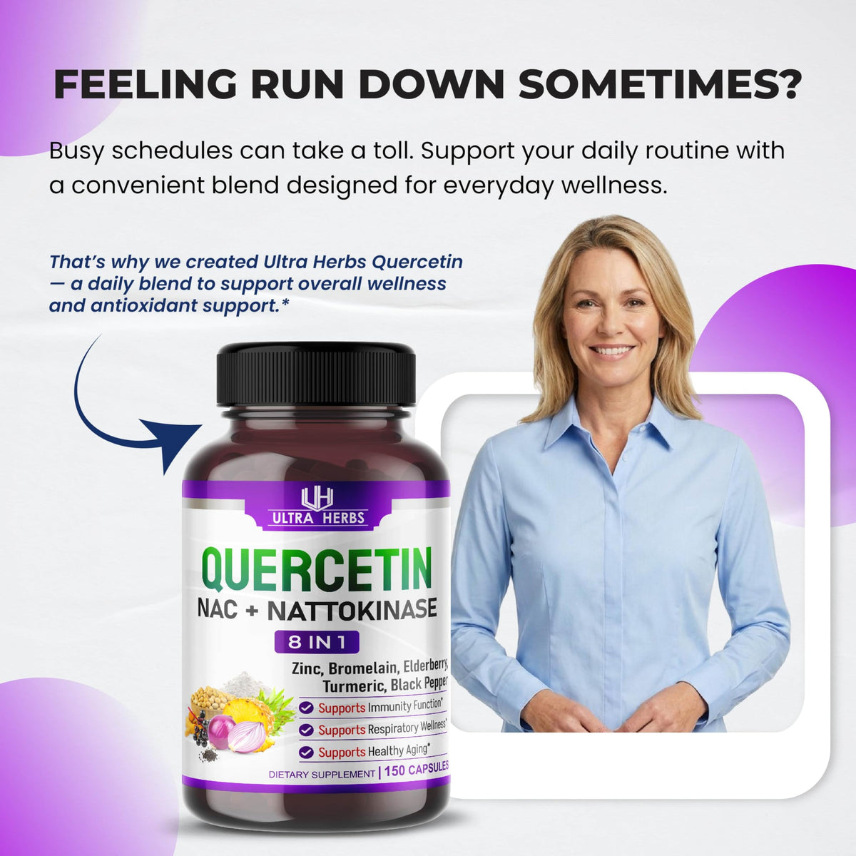 ULTRA HERBS Quercétine 350 mg capsules ouvertes