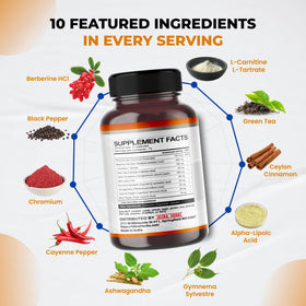 ULTRA HERBS Ultra Burn 1730 mg boîte ouverte montrant les capsules