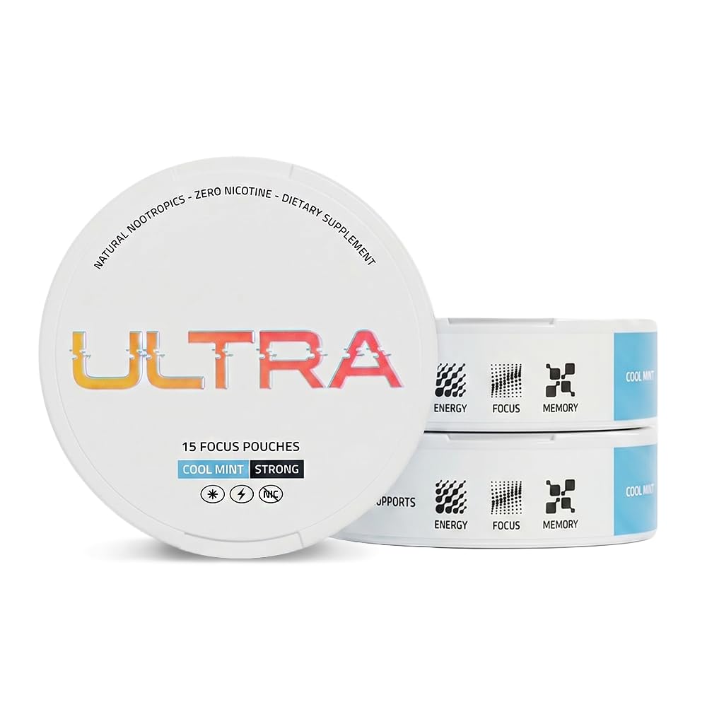 Ultra Pouches Ultra Focus Pouches Menthe Fraîche boîte avant