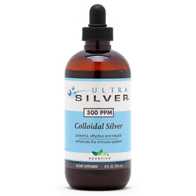 Ultra Silver Colloidal Silver 500 PPM 236 mL avec pipette vue de face