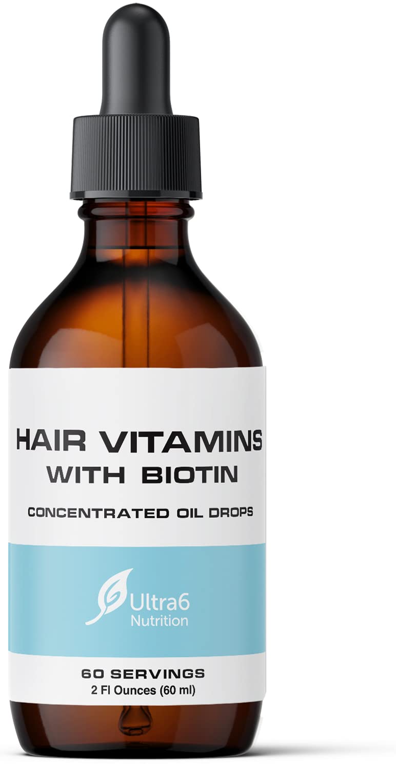 Ultra6 Nutrition Biotine Liquide 5000 mcg bouteille vue avant