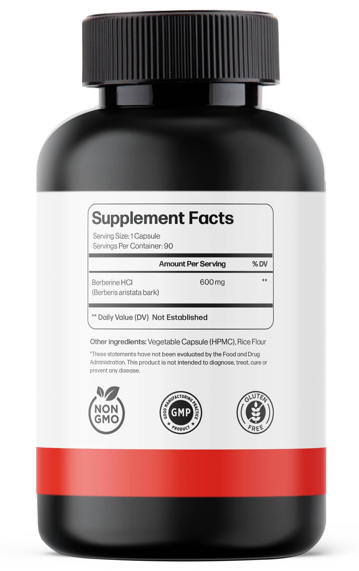 Ultra6 Nutrition Complément de Berbérine 600mg - Capsules dans un bol