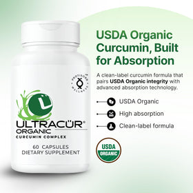 UltraCur Curcuma Bio boîte avec étiquette USDA Organic