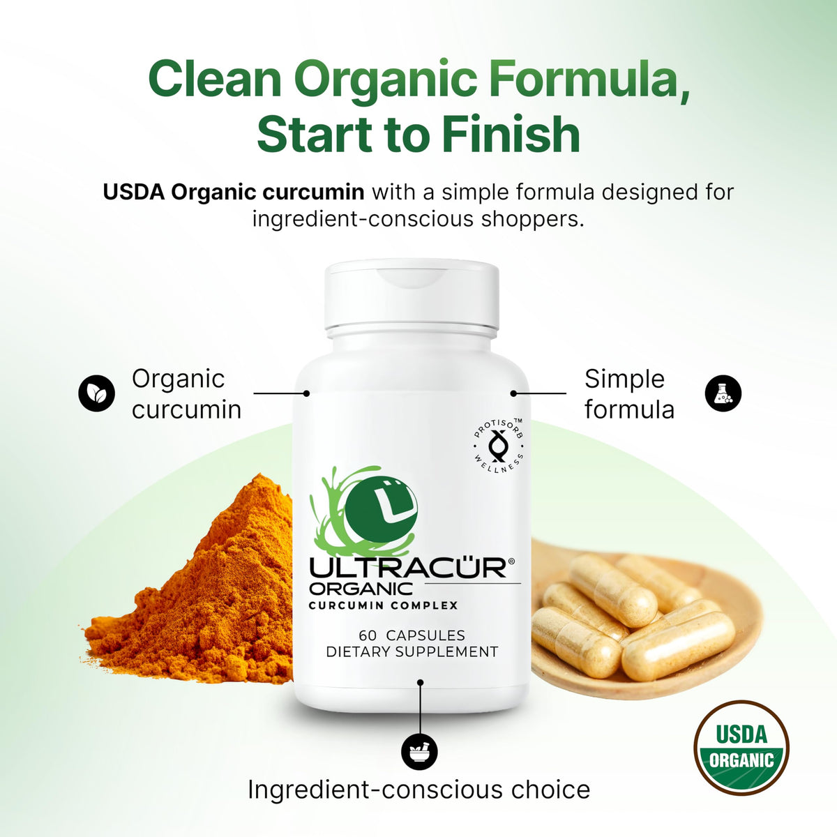 UltraCur Curcuma Bio capsules à l'intérieur de la boîte