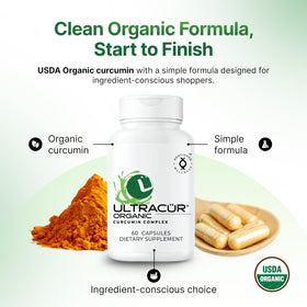 UltraCur Curcuma Bio capsules à l'intérieur de la boîte