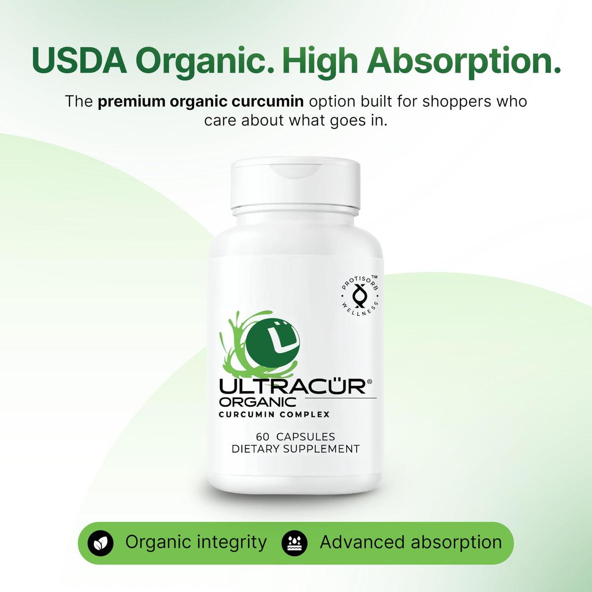 UltraCur Curcuma Bio capsules avec vue rapprochée