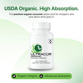 UltraCur Curcuma Bio capsules avec vue rapprochée