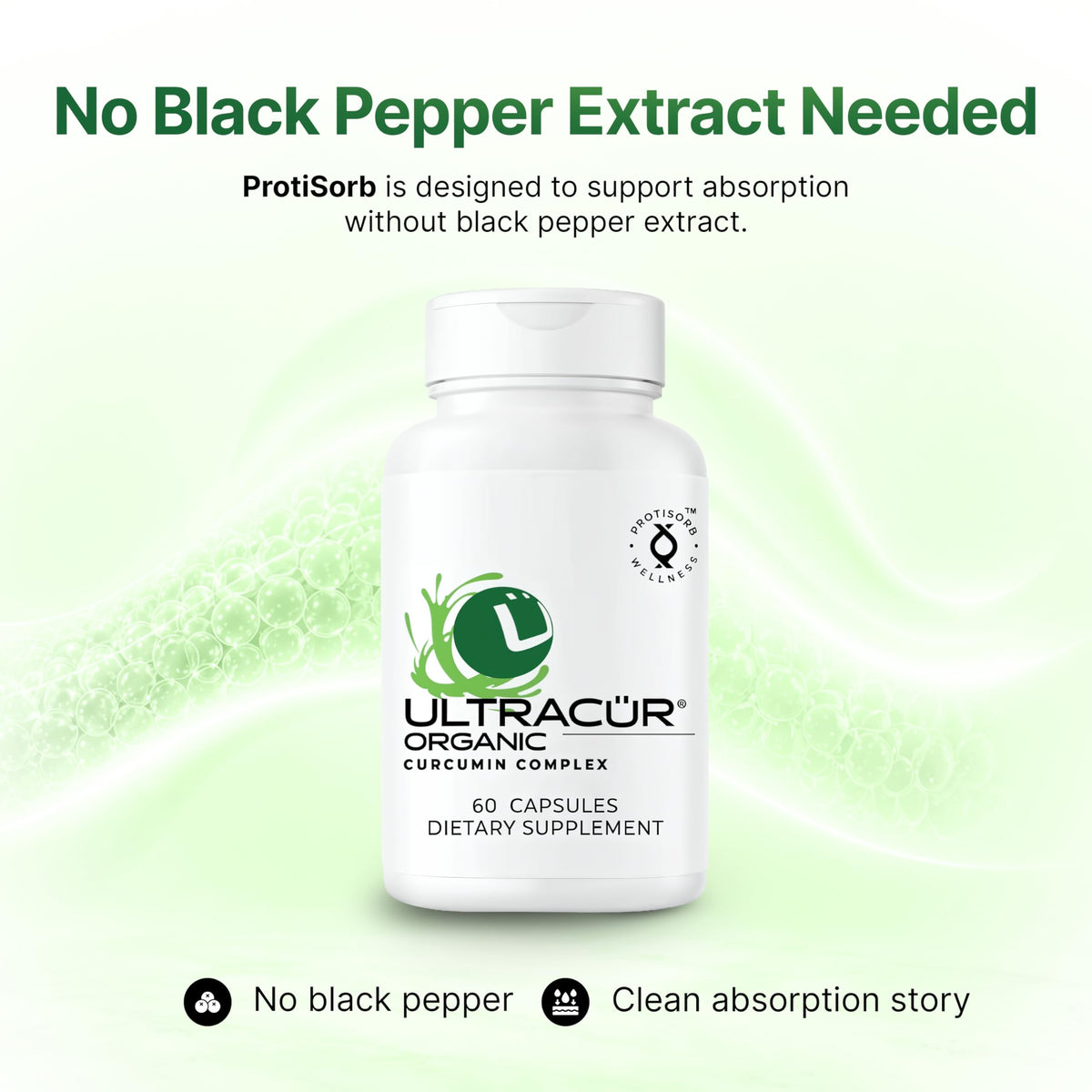UltraCur Curcuma Bio capsules sur une surface en bois