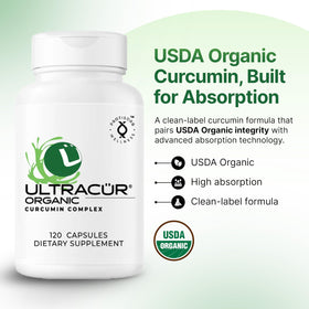 UltraCur flacon de capsules de curcuma bio avec étiquette