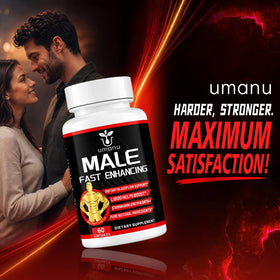 Umanu Complément Alimentaire Masculin 59g ouvert avec capsules visibles