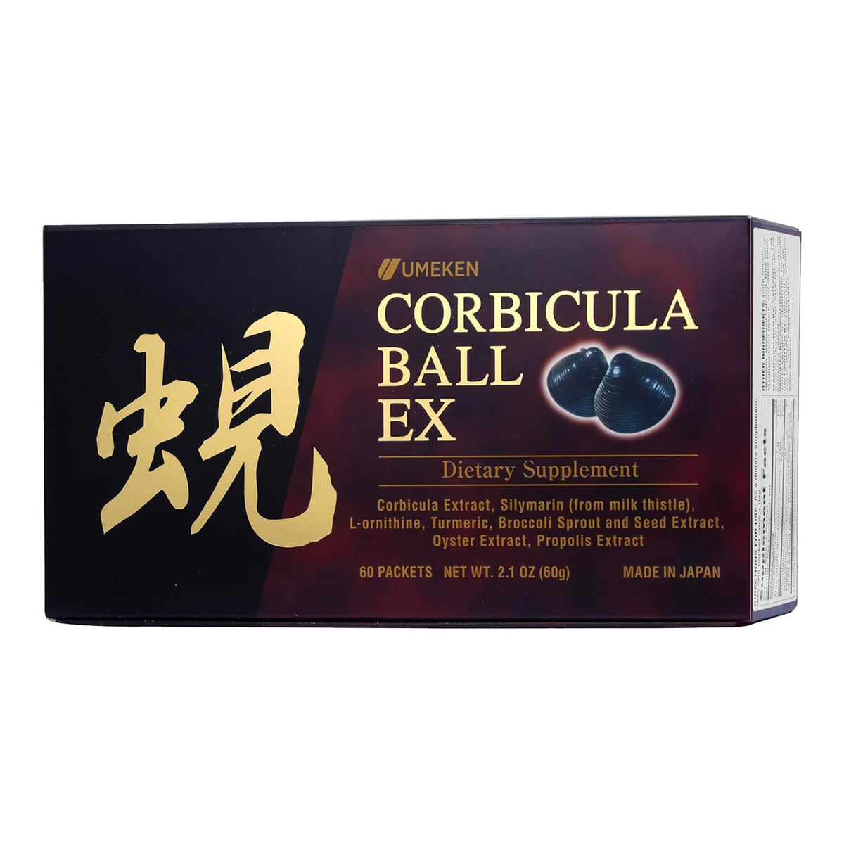 Umeken Corbicula Ball EX boîte de 60 sachets vue de face