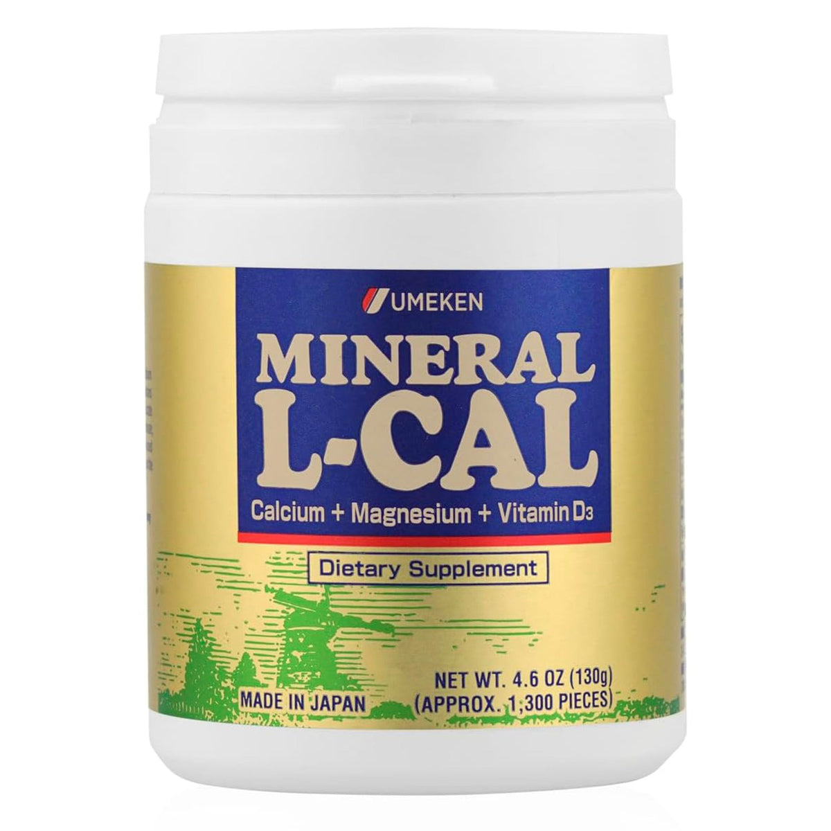 Umeken Mineral L-Cal Calcium 130g en format de billes solubles