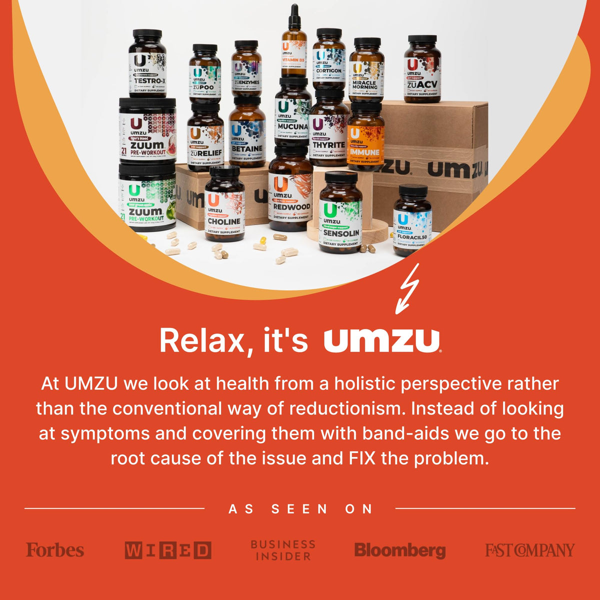 UMZU Ashwagandha, capsules avec verre d'eau