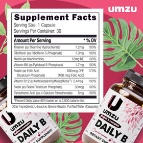 UMZU Complexe de Vitamines B 30 jours avec gélules