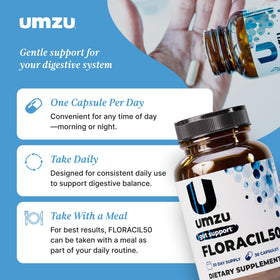 UMZU Floracil50 complément probiotique 50 milliards CFU sur fond blanc