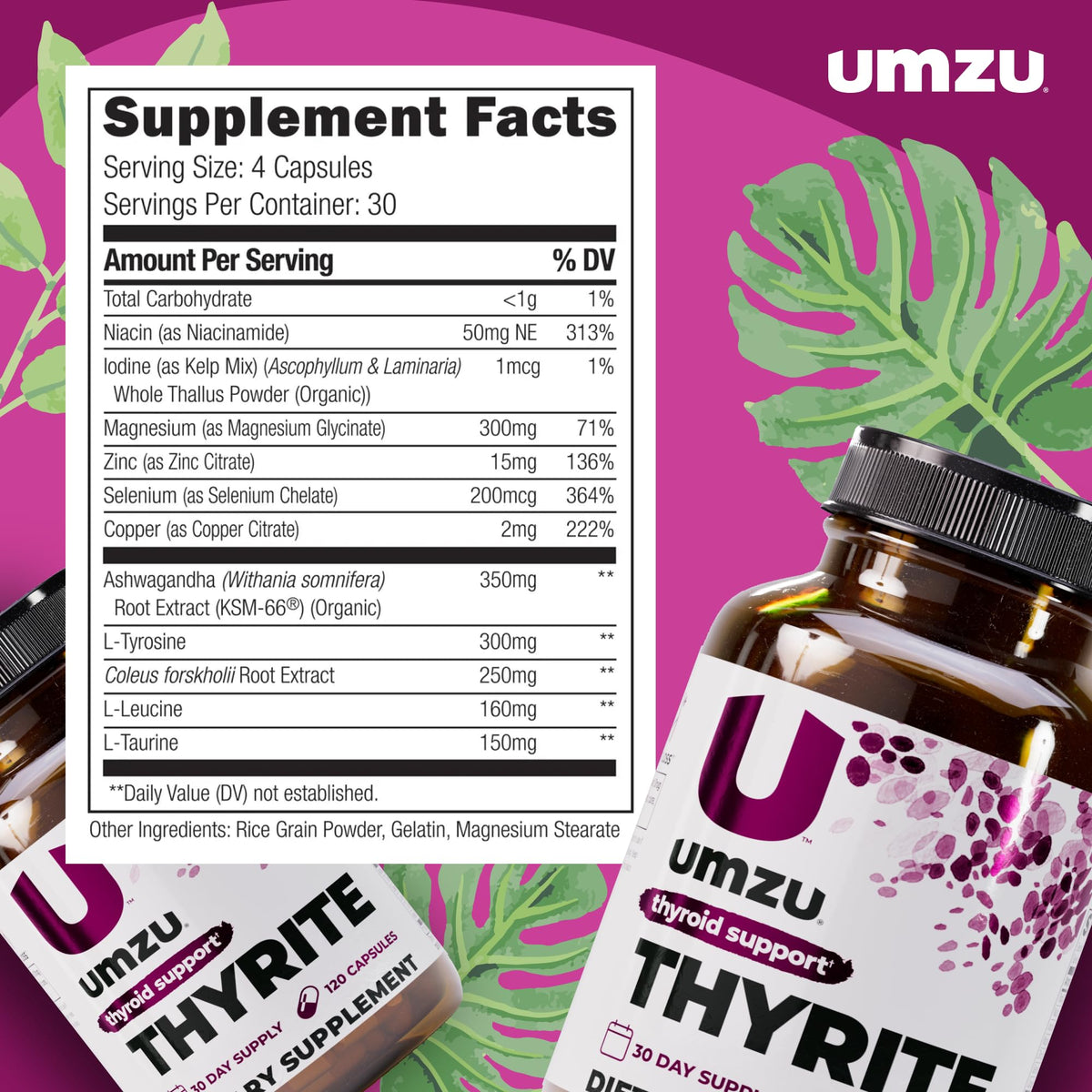 UMZU Thyrite Complément Alimentaire sur une table en bois