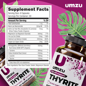 UMZU Thyrite Complément Alimentaire sur une table en bois