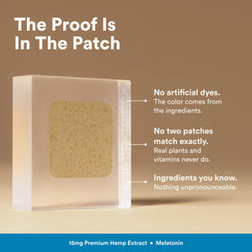 Un patch Nite Nite de The Good Patch sur une surface plane