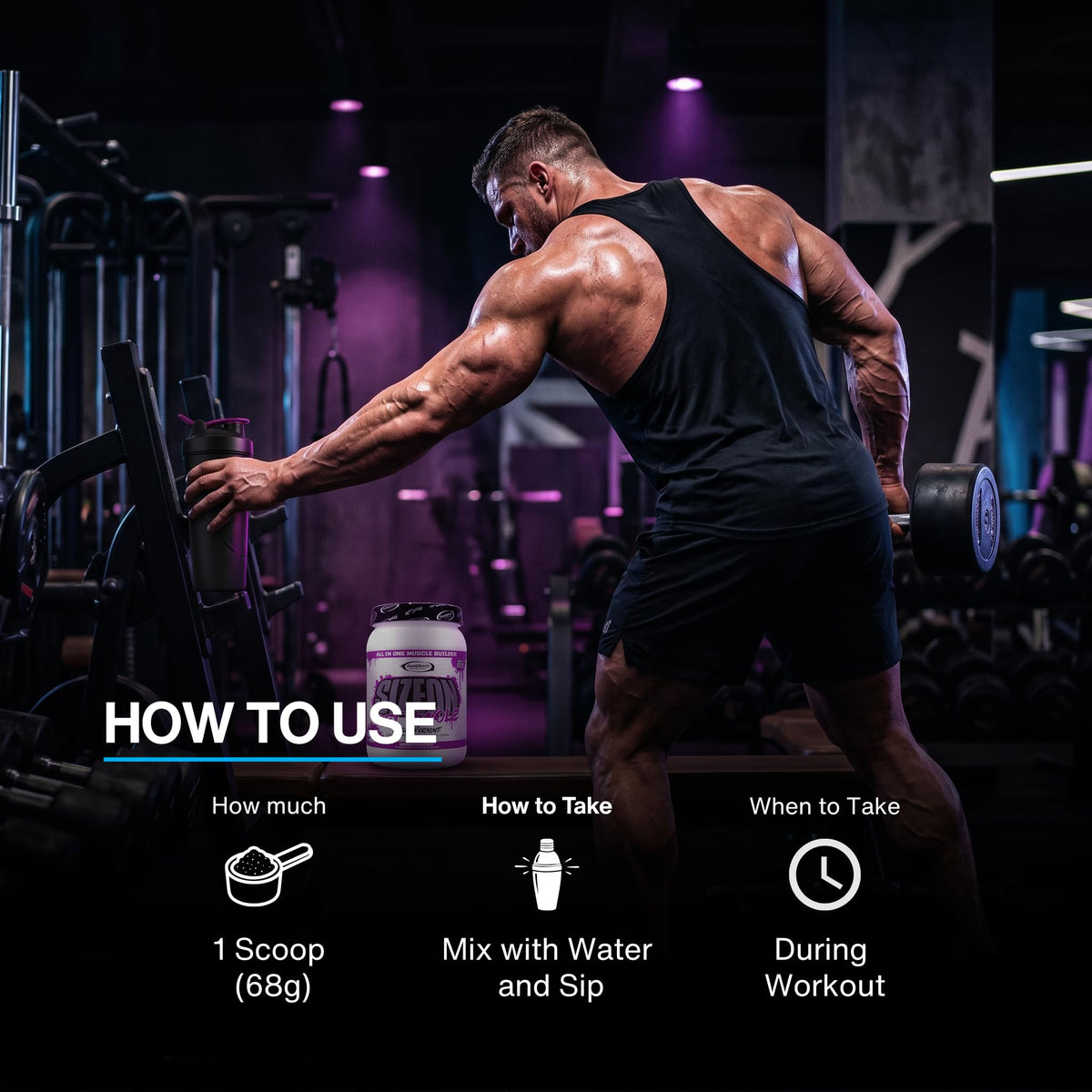 Un verre de Gaspari Nutrition SizeOn Intra Workout préparé