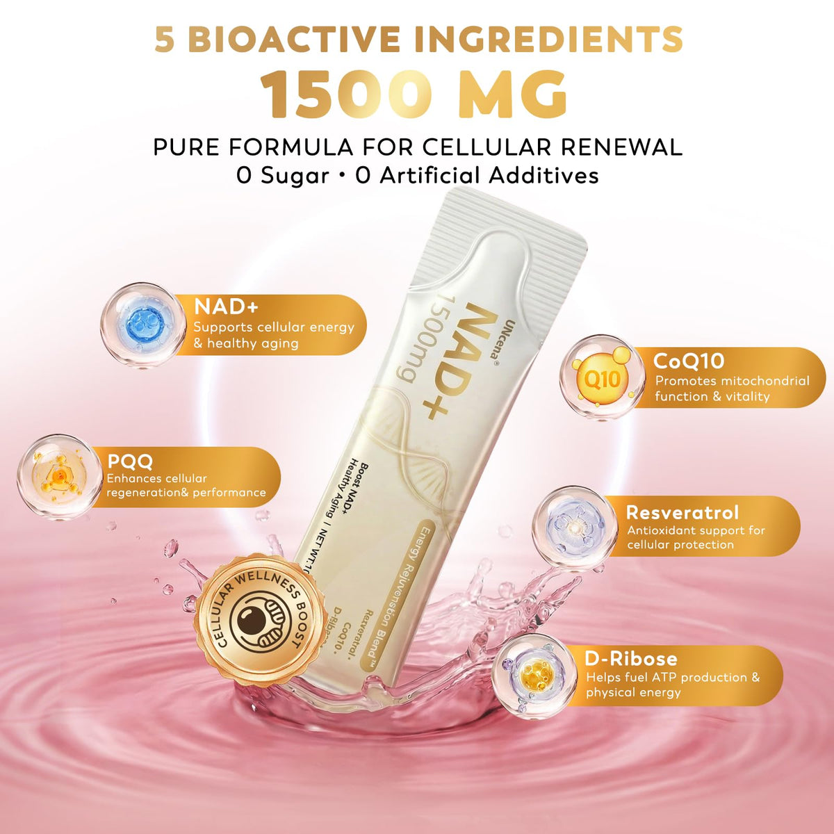 UNcena complément NAD+ 1500mg en utilisation quotidienne